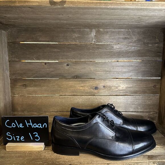 New $ 220 Men's Cole‎ Haan Carnegie Cap Toe Oxford Dress Shoes Size 13 M - Picture 1 of 6